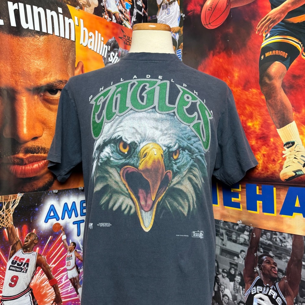 Vintage 1991 Philadelphia Eagles Salem Sportswear T Shirt Large Single Stitch